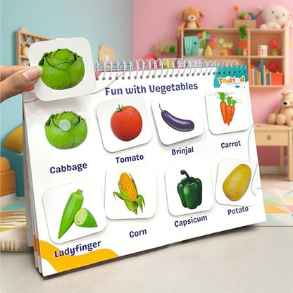 TodFod Chhote Natkhat All in One Early Learning Board Book For Kids to Learn Shapes, Colors, Fruits, Numbers, Body Parts Fruits, Vegetable, Animal And ... Binder Book For Toddlers [Board book] TodFod