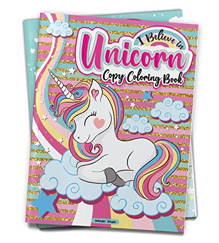 I Believe In Unicorn Copy Coloring Book: Fun Activity Books For Children book cover