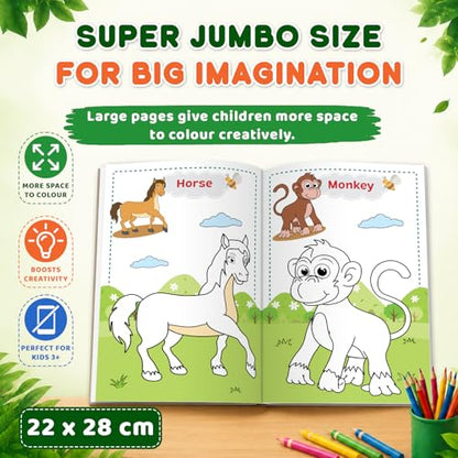 Super Jumbo Colouring Book (Animals & Birds)