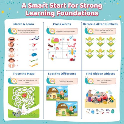 1200+ Brain Booster Activity Book for Kids Ages 5–9 | Theme Based Activity Book with 500+ Free Printable Worksheets & Parenting Tips | Puzzles, Mazes, Brain Teasers, Word Searches and Mind Games