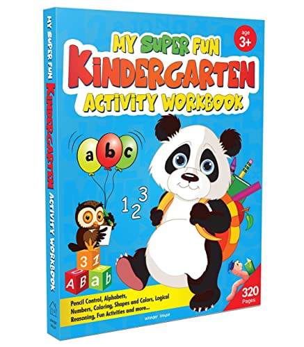 My Super Fun Kindergarten Activity Workbook for Children : Pattern Writing, Colors, Shapes, Numbers book cover