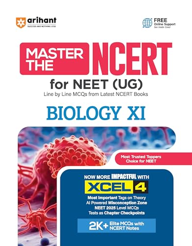 Arihant Master the NCERT Biology Class 11 | For NEET (UG) & CUET 2026-2027 | Line by Line MCQs from Latest NCERT Book | NCERT-Based 2K+ MCQs, AI-Based Misconception Zone | Revised Edition 2026