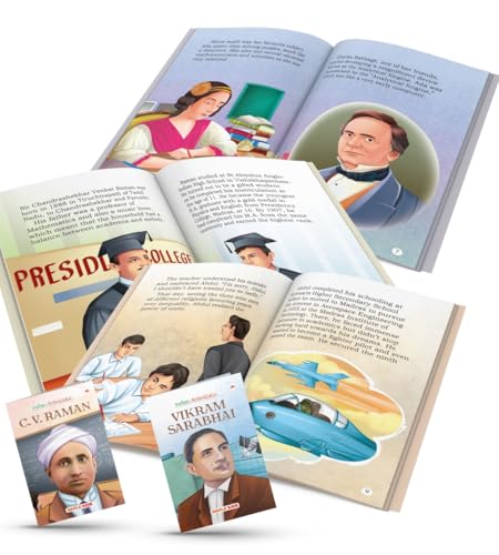 Story Books for Kids (Set of 15 Books) (Illustrated) - Scientists - Biographies for Children - Einstein, Newton, CV Raman, Homi Bhabha, Abdul Kalam, Pythagoras, Nikola Tesla, Carl Linnaeus, - Age 6+