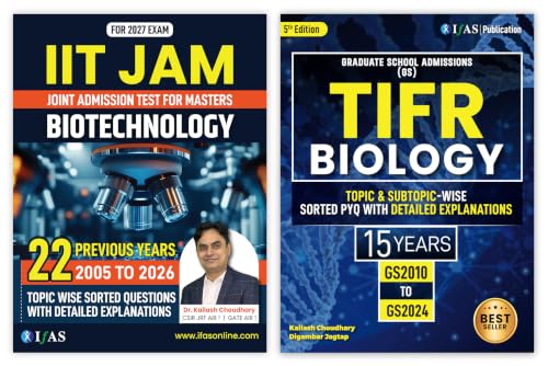 IIT JAM Biotechnology and TIFR Biology Previous Year Solved Paper Book- Topicwise Sorted PYQs with Detailed Explanation - 22 Years (2005 - 2026) | ... (TIFR Biology & IIT JAM Biotechnology Book)