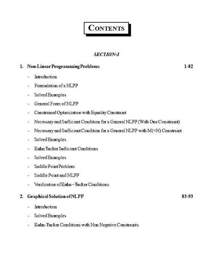 Non Linear Programming Problems by Dr H Kanwar