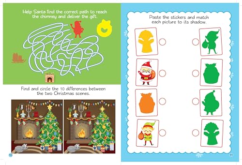 My Big Sticker And Activity Book: Christmas Sticker and Activity Book - Learning Activity Books for Kids 4+ Years - Early Learning Books