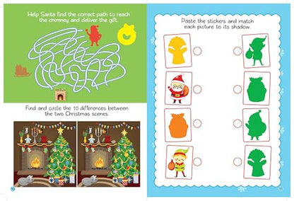 My Big Sticker And Activity Book: Christmas Sticker and Activity Book - Learning Activity Books for Kids 4+ Years - Early Learning Books