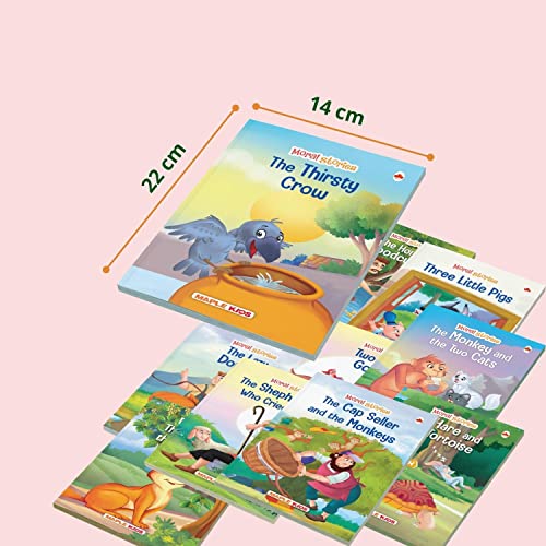 Moral Story Books for Kids (Illustrated) - English Short Stories with Colourful Pictures - Bedtime Children Story Book - 3 Years to 6 Years Old ... Aloud to Infants, Toddlers (Set of 10 Books)