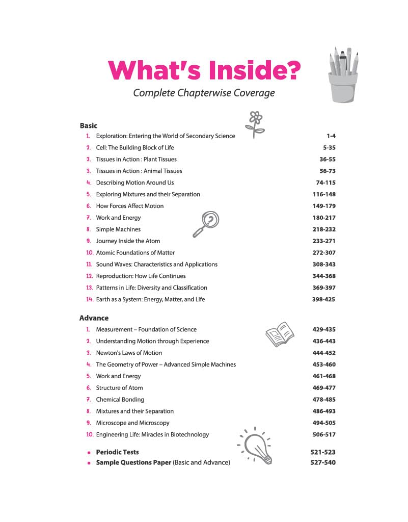 Arihant All in One Science (Exploration) Class 9 for CBSE Exam 2026-27 | NCERT Based Complete Theory, Practice Exercises, CBQs, A-R, Sample Papers & Mind Maps | Revised Edition as per Latest Syllabus