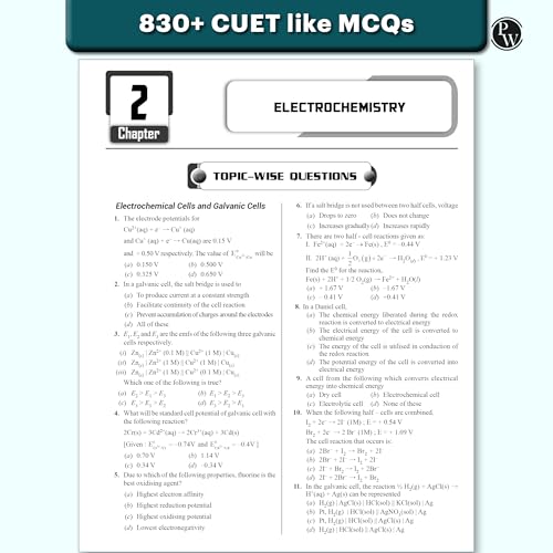 PW CUET UG Entrance Exam Books 2026 – Chemistry | Chapterwise & Topicwise MCQs Question Bank | Theory + Exercises | CUET UG PYQ (2025–2022) | Mock Tests | Latest NTA Pattern
