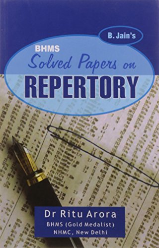 B.JAINS B.H.M.S. SOLVED PAPER REPERTORY book cover