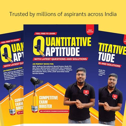 Quantitative Aptitude (First Edition 2025): For All Govt. Competitive Exams for Banking,SBI BANK PO SSC CGL CHSL RRB Railway , MTS GD, , Police, UPSC ... [Paperback] Satheesh Shanmugasundaram