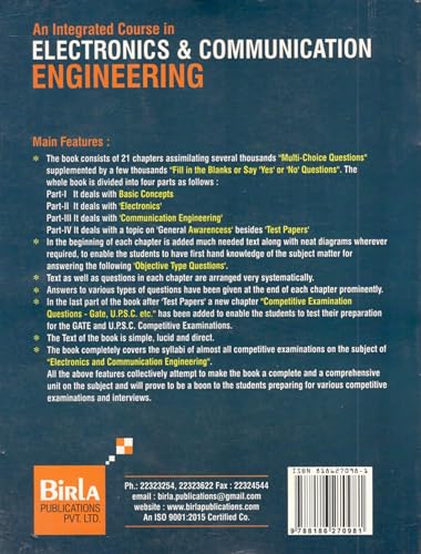 R. K. Rajput - An Integrated Course in Electronics & Communication Engineering - with Several Thousands Objective Type Questions with Answers - Birla Publication