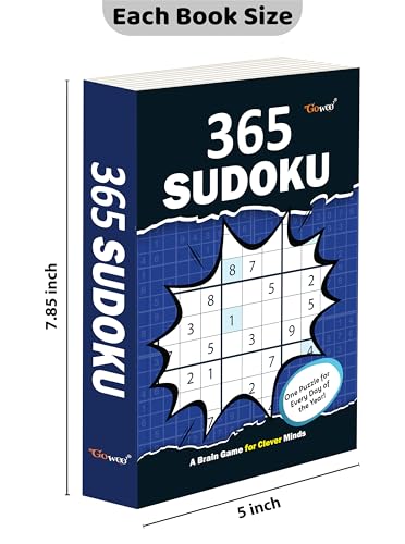 365 Sudoku :- Brain Training Sudoku Puzzle Book, Sudoku puzzle book, Brain Booster sudoku book, 365 sudoku puzzles book, Classic Sudoku Puzzle Book, Travel-sized sudoku puzzle book