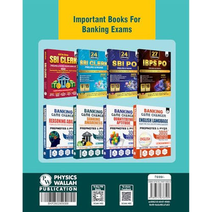 PW All in One IBPS Clerk 2026 Book Prelims & Mains Exams | Chapterwise Theory and Exercises | 12 Previous Year Solved Papers PYQ Till Oct 2025 and 15 Online CBT Tests English Edition