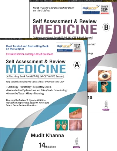 Self Assessment & Review Medicine (2 Vols Set), 14/E for NEET PG, INI-CET and FMGE Aspirants | Image-based Questions, Comparative Tables, Latest Exam Pattern MCQs, and NEET PG Solved Questions