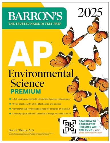 Ap Environmental Science 2025: 5 Practice Tests + Comprehensive Review + Online Practice (Barron's Ap Prep)