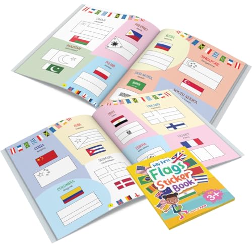 My First Sticker Book - Flags - Activity Book for Kids with 50+ Stickers - Stickers for Children - Age 3+ Years