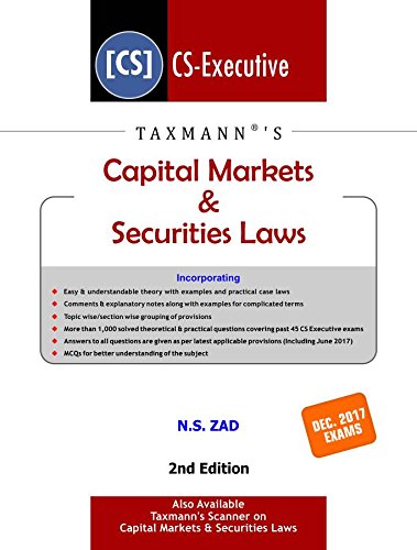 Capital Markets & Securities Laws (CS-Executive)-(December 2017 Exams)2nd edition book cover