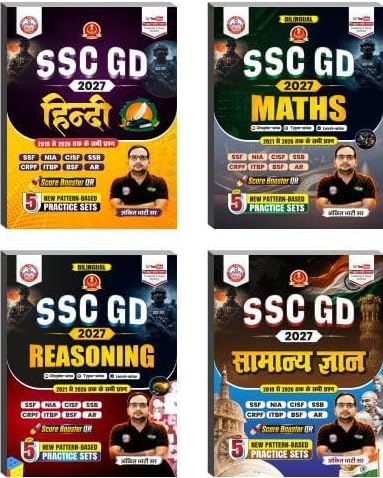 SSC GD Constable 2027 Complete Practice Book Combo Set (Hindi, Maths, Reasoning, General Knowledge) | Chapter-wise & Type-wise Previous Year Solved ... GK, 2019-2026 Solved Questions, 5 Mock Tests