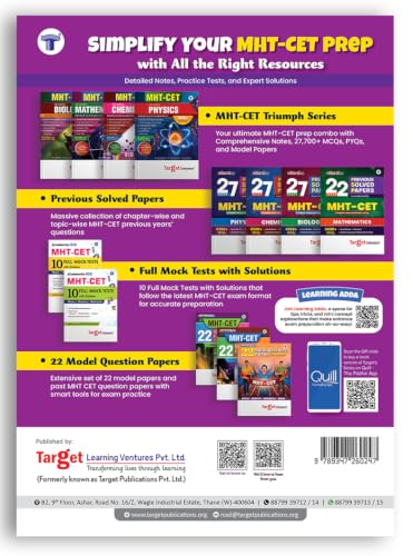 MHT-CET Chemistry Mock Test Series Book, 1500+ MCQs with Answers & Solutions | Topic Tests, Revision Tests & Model Test Papers | 2027 Pharmacy Entrance Exam Preparation