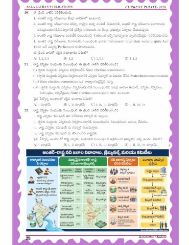 Balalatha’s Indian Polity Chapter Wise Bit Bank by Smt. Bala Latha Mallavarapu | 2500+ MCQs for UPSC, APPSC, TGPSC & All Competitive Exams | Telugu Medium