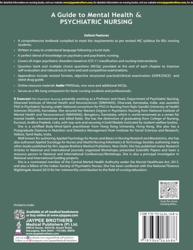A Guide to Mental Health & Psychiatric Nursing, 6/E for BSc Nursing 5th & 6th Semester Students | ICD-11 Classification, Chapter-End MCQs, OSPE/OSCE Appendix & Latest Drug Guide: Semester V & VI: 1