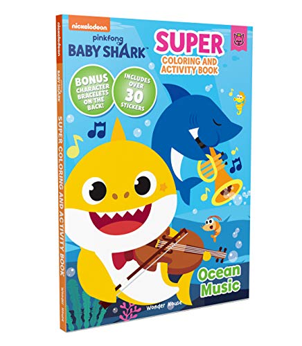 Pinkfong Baby Shark - Ocean Music : Super Coloring and Activity Book book cover