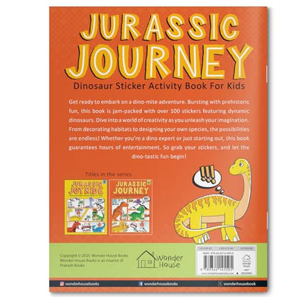 Jurassic Journey - Dinosaur Sticker Activity Book For Kids