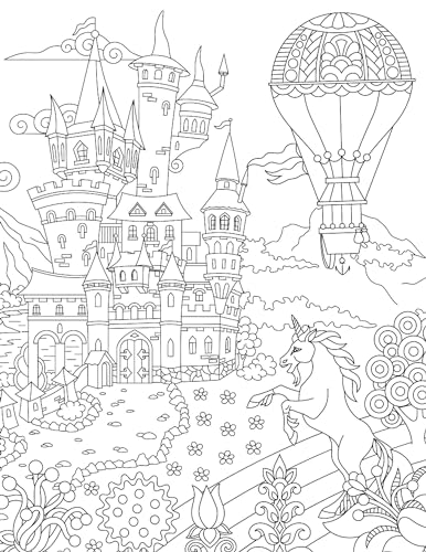 Fantasy Adult Colouring Book for Relaxation & Mindfulness | Imaginative Illustrations to Colour Your Way to Calm and Creativity