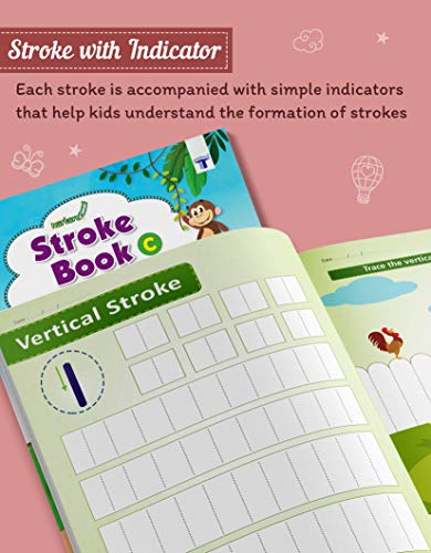 Nurture Pattern Writing And Stroke Books For Kids | 2 To 5 Year | Practice Standing And Sleeping Lines, Curves, Abcd Alphabet Tracing | Includes Colourful Pictures, Activities | Set Of 3 [Paperback]
