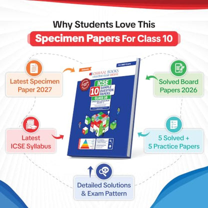 Oswaal ICSE | 10 Sample Question Papers | Class 10 | English Paper-1 (Language) (For 2027 Exam) | Includes–Board Paper 2026 & Specimen 2027 | With On Tips Notes, Mind Maps & Oswaal AI
