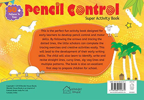 Pencil Control Super Activity Book For Kids | Age 3–6 Years | Learning Workbook | Practice Lines | Curves | Shapes & Patterns | Fine Motor Skills | Handwriting Readiness | Paperback | Latest Edition