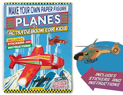 Make Your Own Paper Figures – Planes Cut, Fold & Create Flying Fun | Ages 6–10 | DIY Activity Book with Templates for 2+ Hours of Crafty Fun: Planes (Activity Book for Kids)