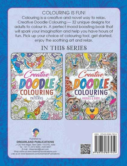 Animals & Birds Creative Doodle Colouring Book for Beginners and Adults | Intricate Wildlife Patterns for Relaxation and Creativity | Printed on High-Quality Paper for Pencil, Gel Pen & Marker Use