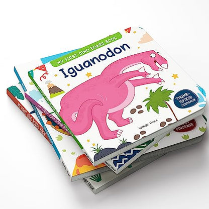 My First Dinosaur Board Books (8 Box Set) | Age 2–5 Years | Early Learning | Dino Gift Set For Kids | Preschool & Kindergarten | Latest Edition | T-Rex | Triceratops | Stego & Spino Saurus & More