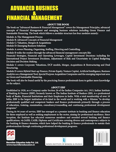 Macmillan Education Advanced Business and Financial Management 2026 | CAIIB Courseware | CAIIB 2026 Updated Edition | CAIIB Exam Preparation by IIBF | Get free digital flipbooks with every CAIIB book