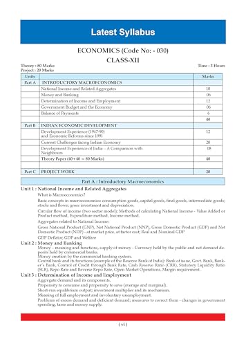 Oswaal CBSE Class 12 Economics Question Bank | Chapter & Topic-wise Solved Papers (2017–2026) | Based on Latest Syllabus (April 2026) | Includes 2026 Papers | For 2027 Exam