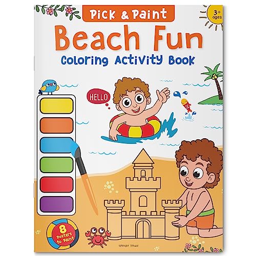Pick and Paint Coloring Activity Book For Kids: Beach fun book cover