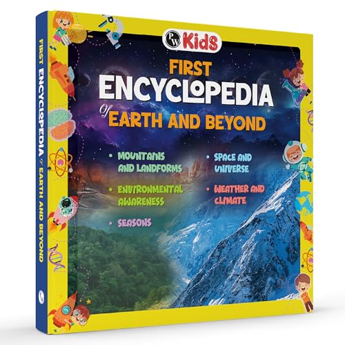 First Earth and Beyond Encyclopedia Books for Kids, Explore Space to Mountains, Activity Book for 5-10 Years Old, Fun Learning Book