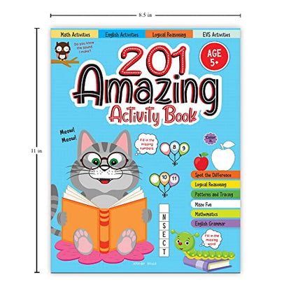 201 Amazing Activity Book | Fun Activities And Puzzles | Spot The Difference, Logical Reasoning, Patterns & Tracing | Ages 6–10 | 5+ Hours Of Fun And Learning
