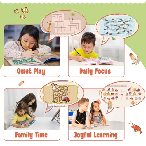 200+ Mazes & Puzzle Activity Book for Kids Ages 3-7, Fun and Challenging Picture Puzzles with 500+ Free Printable Worksheets & Parenting Tips