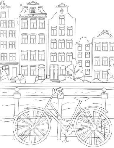 Cityscape – Colouring Book for Adults | Adult Coloring Activity Book with 32 Detailed City Designs | High-Quality Paper Suitable for Colouring Pencils, Gel Pens & Sketches