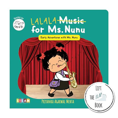 Music for Ms. Nunu by SAM & MI | Lift-the-Flap Board Book for Kids | Interactive Toddler Book on Learning About Sounds | Build Early STEM & STEAM Skills (Ages 0–4)