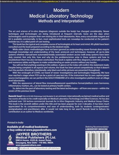 Modern Medical Laboratory Technology: Methods and Interpretation, 7/E for MLT/DMLT Students | Hematology, Biochemistry, Microbiology, Immunology, Blood Banking, Quality Control & Automation
