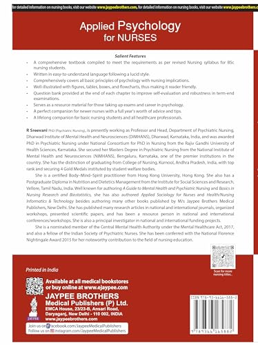 Applied Psychology for Nurses, 6/E - Textbook for BSc Nursing 1st Semester | As per Revised INC Syllabus | Chapter-wise Question Bank, Comparative Tables and Flowcharts for Semester Exam