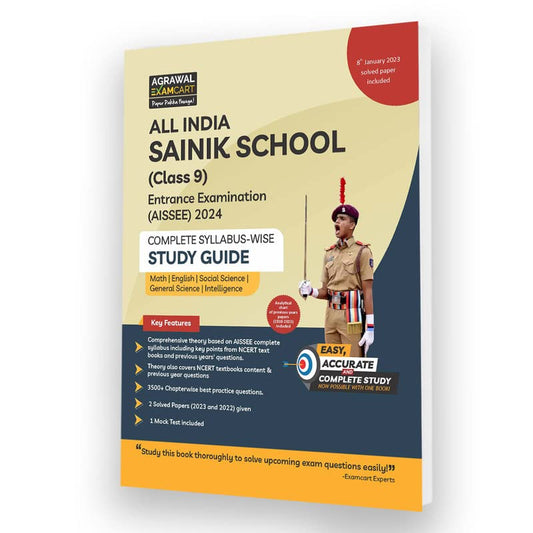 Examcart AISSEE Sainik School Class 9 Study Guide Book with New Subject-Wise Syllabus for 2024 Entrance Exam (English) 