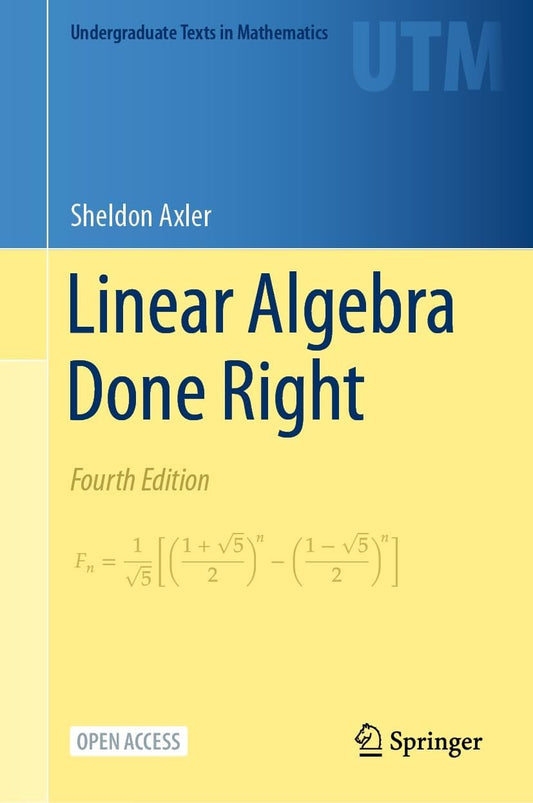Linear Algebra Done Right paperback