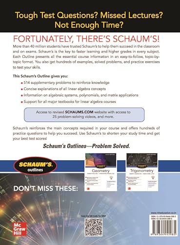 Schaum's Outline of Linear Algebra, Sixth Edition (Schaum's Outlines)