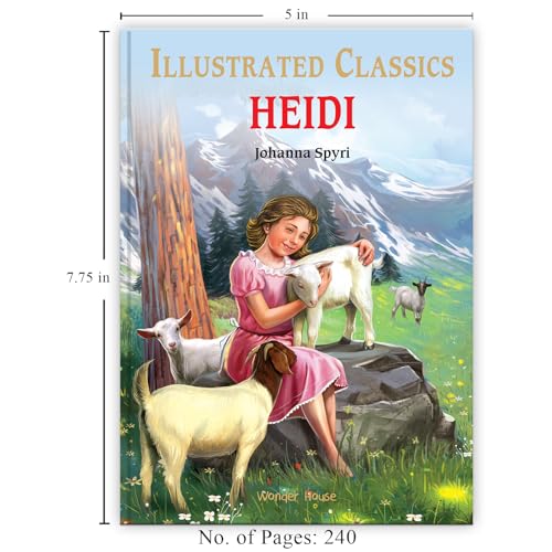 Heidi : Illustrated Abridged Children Classics English Novel with Review Questions